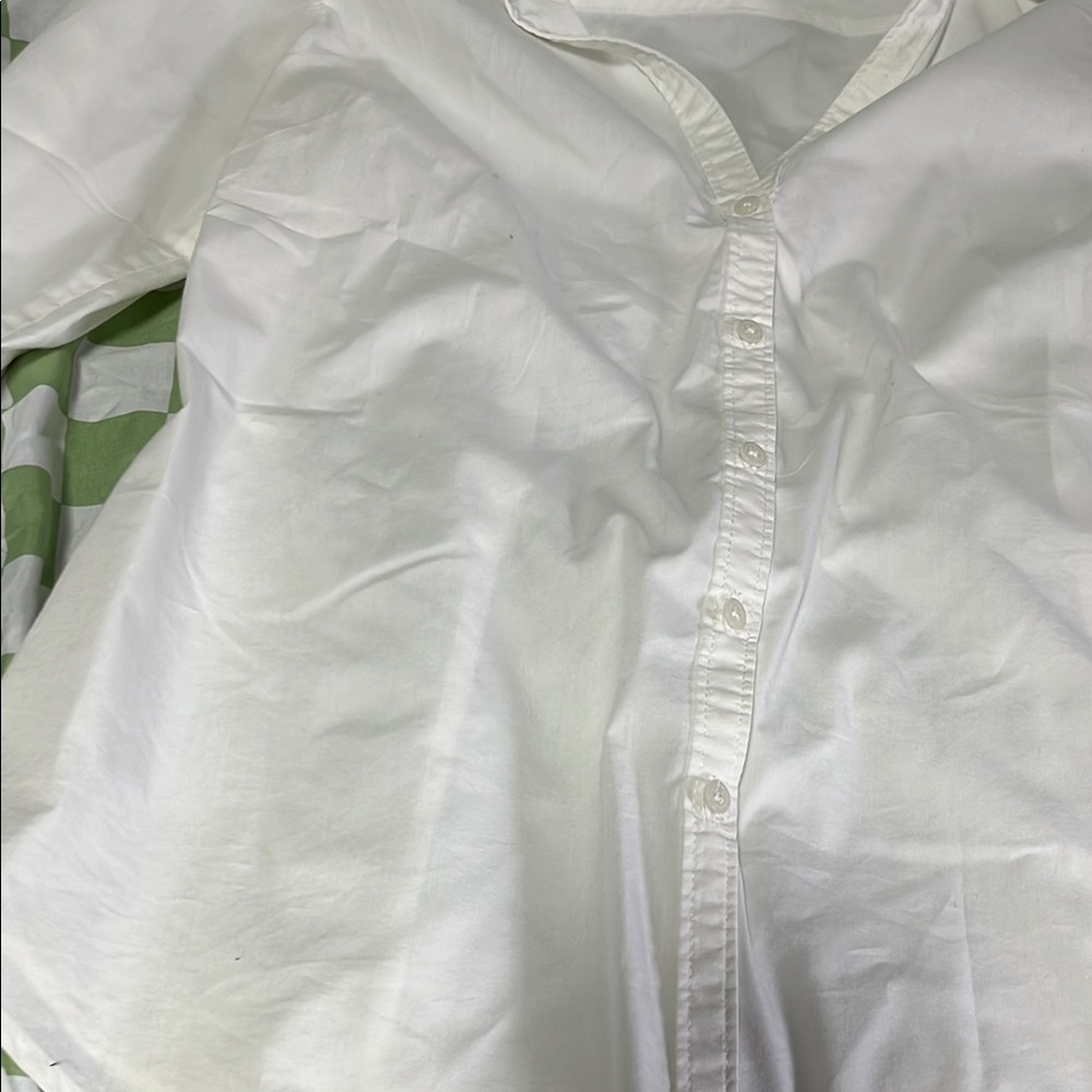 White Button-Up Shirt - Picture 4 of 4